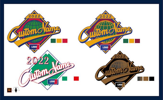 make your professional custom logo with world series