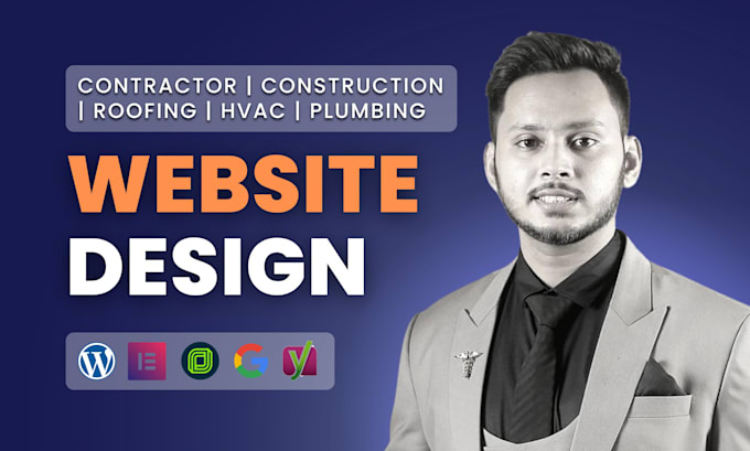 design SEO friendly contractor, construction, roofing, plumbing, hvac website