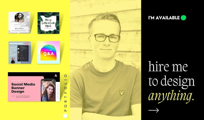 do all design jobs including social posts, stories, covers, banners, thumbnails