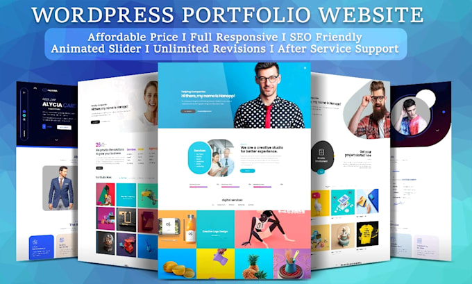 create portfolio website with wordpress ecommerce promotion