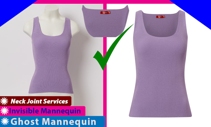 ghost mannequin or neck joint services