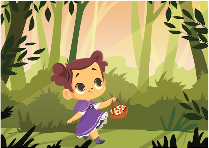 draw children storybook illustrations for you