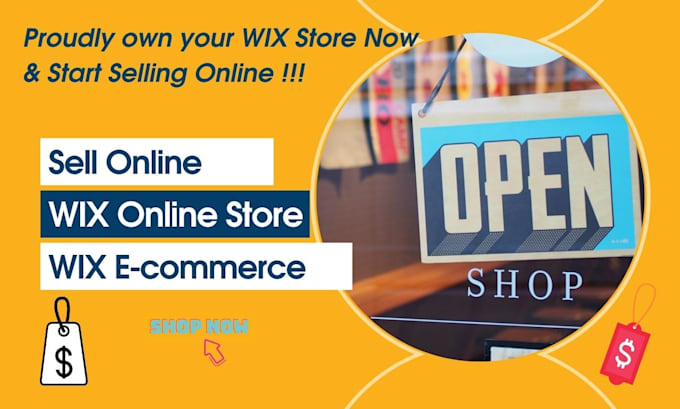 create or design wix online store and upload product