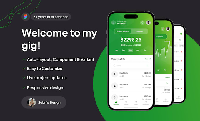 design mobile app UI UX for android and ios with figma