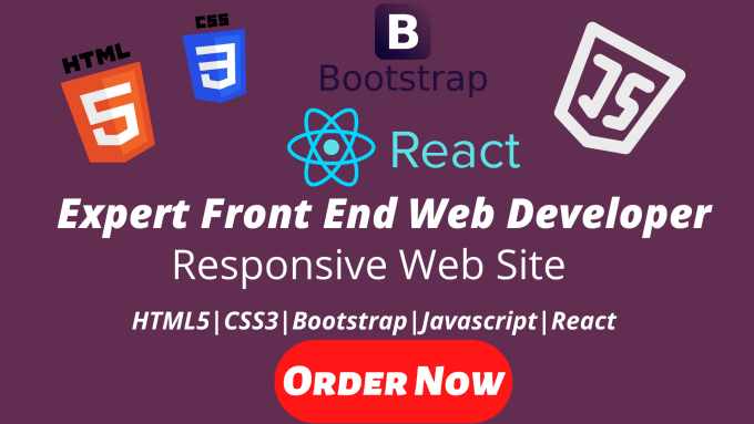 Be your front end web developer using html css js react by Web ...