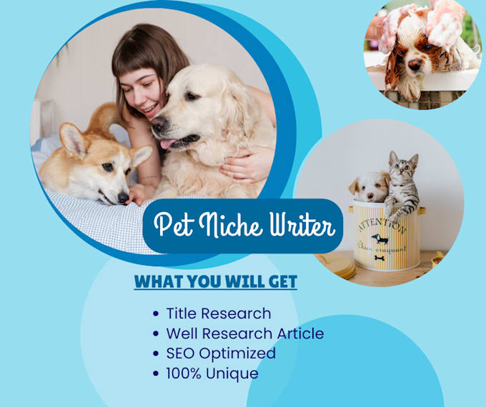write SEO friendly articles in pet niche cat and dog niche