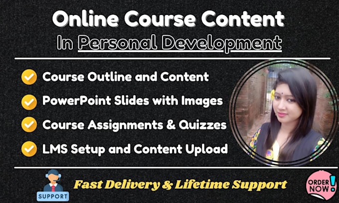 create online course content on personal development