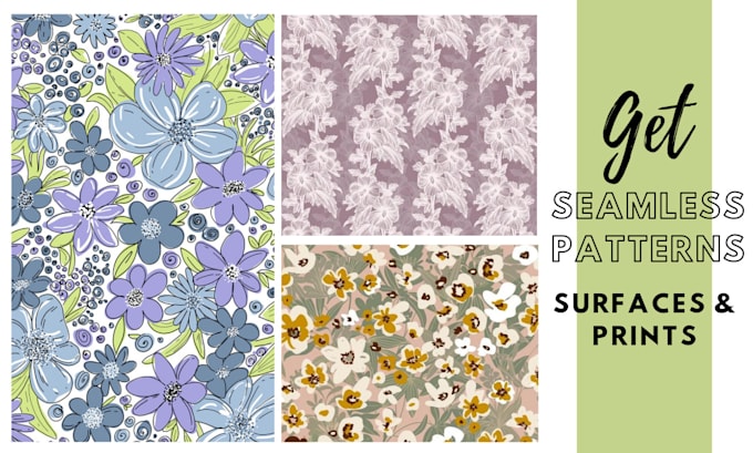 design seamless repeat pattern for fabric, textile and surface design