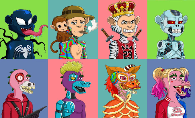 make unique nft art 2d collections with 100, 1k, 10k nfts