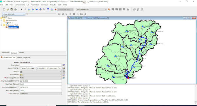 perform hydrological modelling using hechms