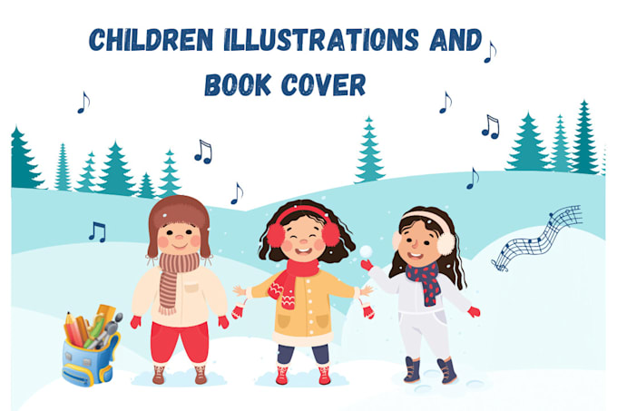 design eye catching children illustrations and book cover