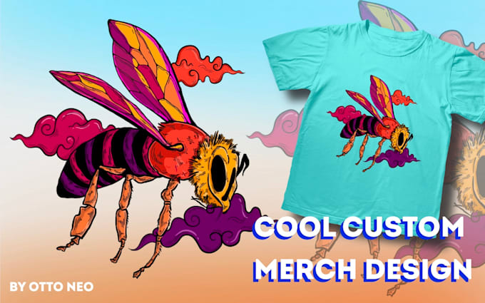 Create custom illustration for merch and t shirt design by Ottoneo | Fiverr
