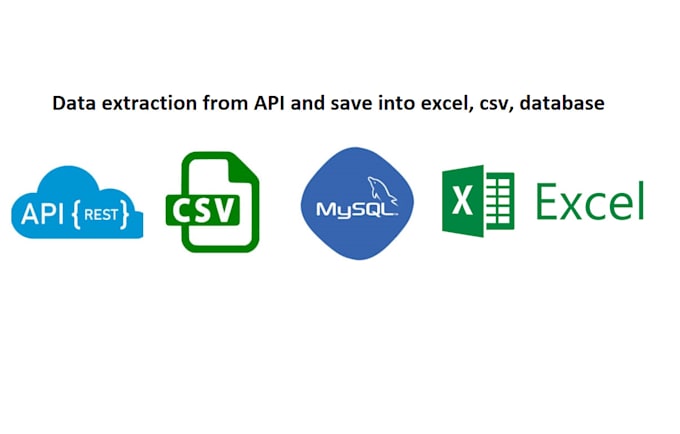 do data extraction from API and save into excel, csv, database