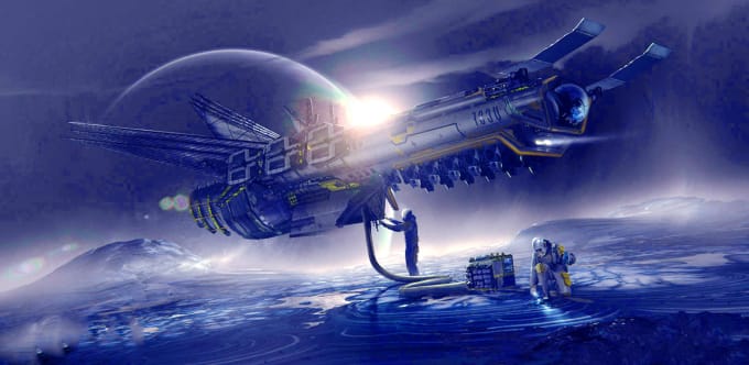 Create spaceship concept art for you by Jera_tristan23 | Fiverr
