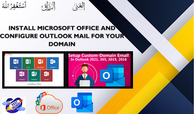 install ms office, configure outlook email, setup onedrive