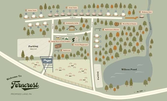 design a custom vector map illustration, unique to you