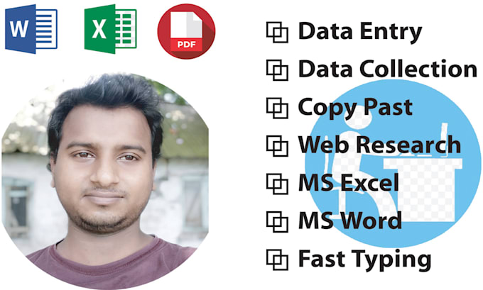 Do data entry, web research, excel data entry, copy paste, and word ...