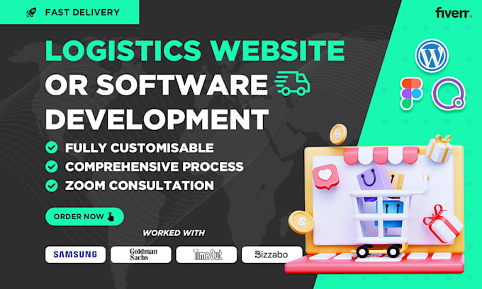 create logistics website, trucking, dispatch, transport