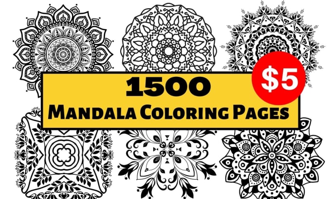 Hire a freelancer to give you 1500 mandala coloring pages