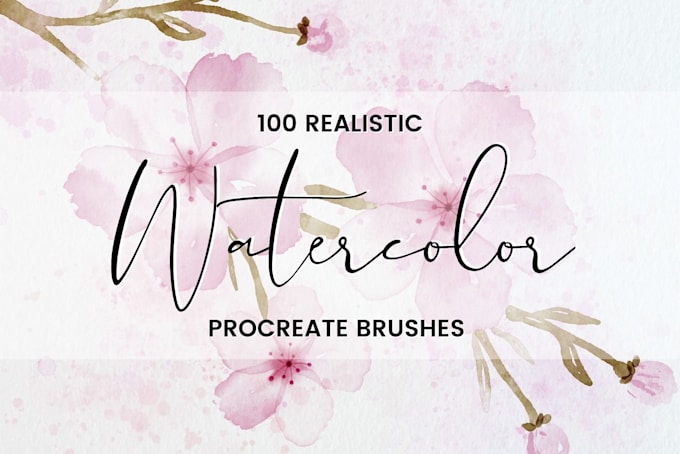 send a set of realistic watercolor procreate brushes