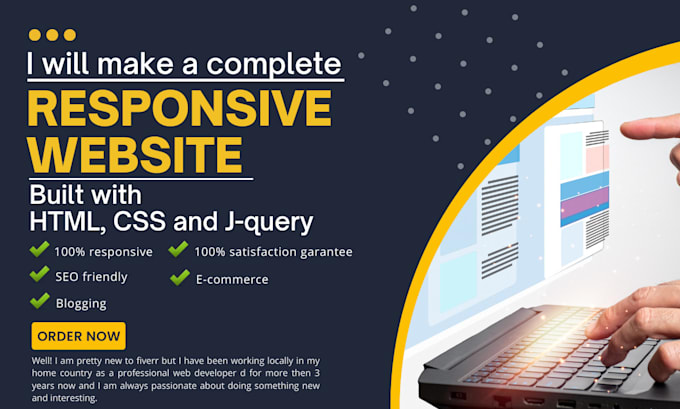 Make a responsive website in html, css by Developurdream | Fiverr