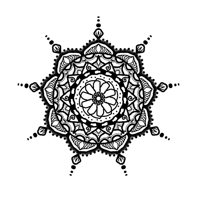create your simple mandala art custom
