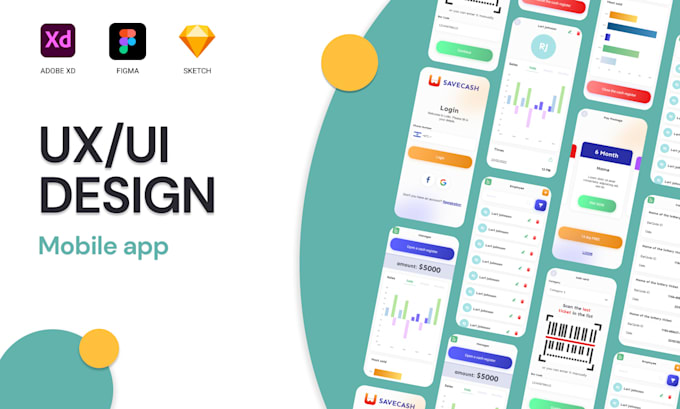 Design creative ui ux for mobile app in adobe xd, figma, sketchup by ...
