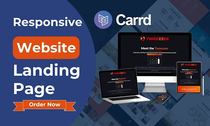 design modern, minimalistic and responsive carrd landing page, website