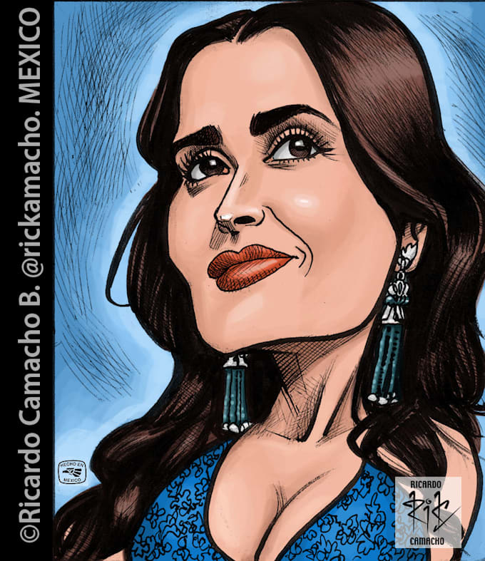 caricature of people with basic digital color