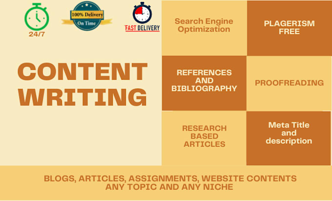 do content writing, article writing, blog post writing