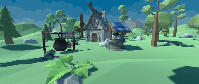do 3d environment design in unity and blender