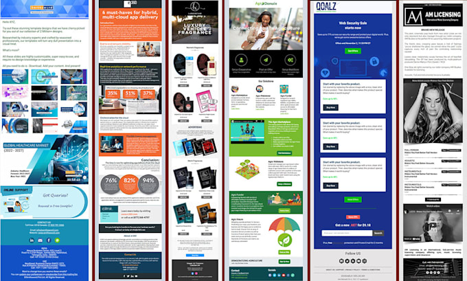 create responsive mailgun or icontact or zoho email template