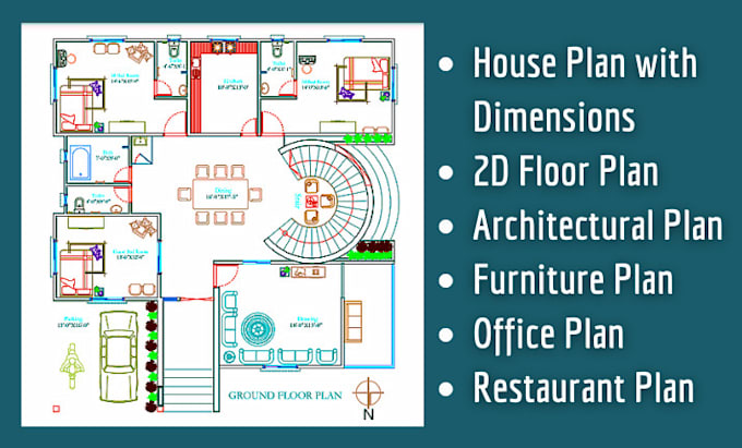 Draw 2d floor plan on autocad by Rakibul964 | Fiverr