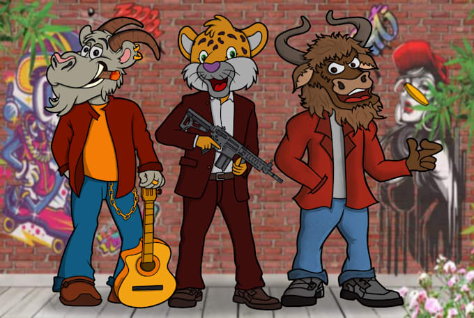 design and create cartoon characters and mascot for you