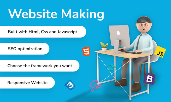 Make your website with html, css, javascript by Dimasadiputra03 | Fiverr