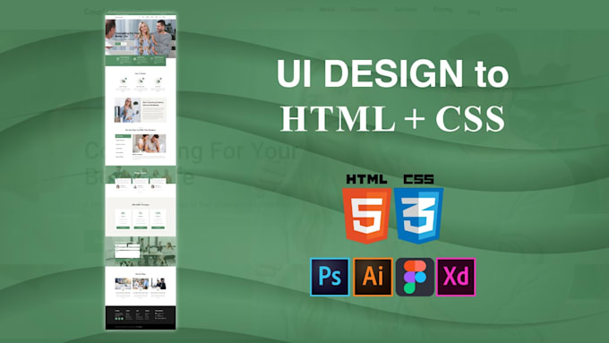 Develop web ui with html and css by Dainstantdesign | Fiverr