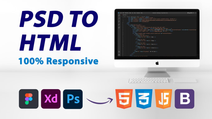 Convert psd to html, figma to html, xd to html by Dhavaldesigner | Fiverr