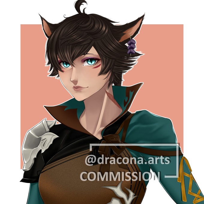 Do a bust up character art commission