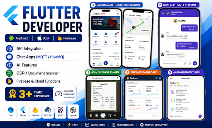 fix, upgrade, and develop flutter mobile applications
