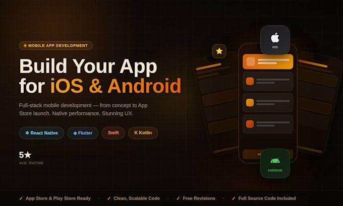 develop IOS and android mobile applications