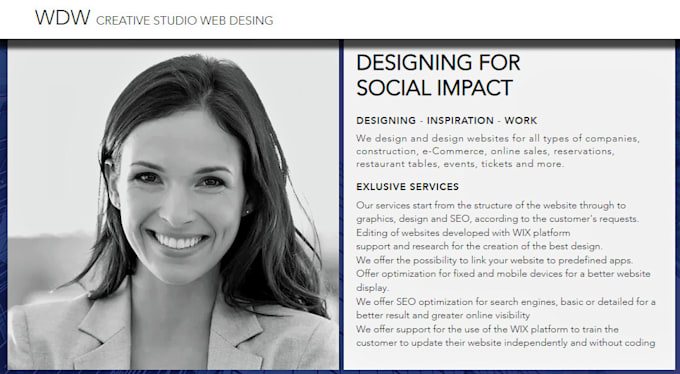create wix website design,redesign wix and SEO optimization