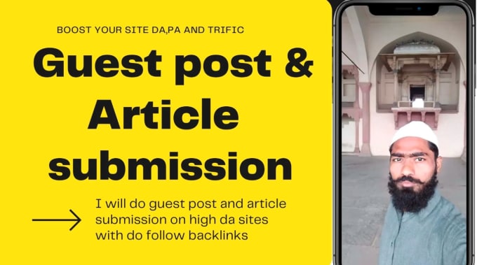 do guest post and article submission on high da sites with do follow backlinks