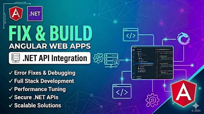 fix and build angular web apps with dot net API