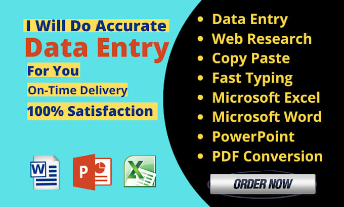 Do data entry, web research, excel, word and copy paste work by ...