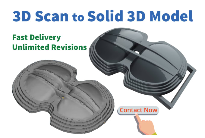 do reverse engineering from scan data, stl, obj and machine design