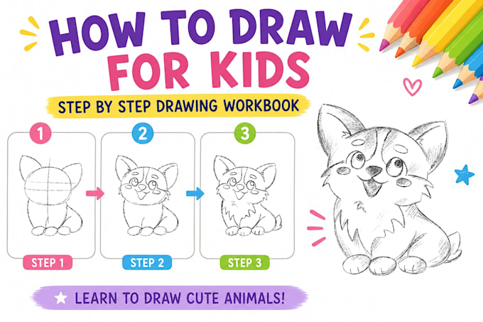 create kids drawing workbook
