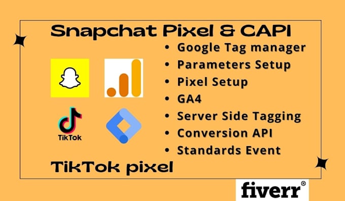 setup snapchat conversion api, pixel and tiktok pixel with gtm, capi