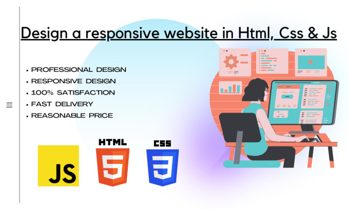 Create a responsive website in html, css, and javascript by Ripcoder ...