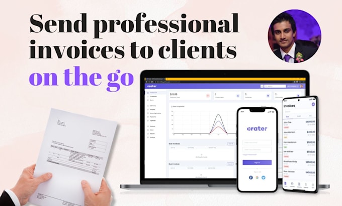 setup an invoicing app for your business to generate invoices, record payments