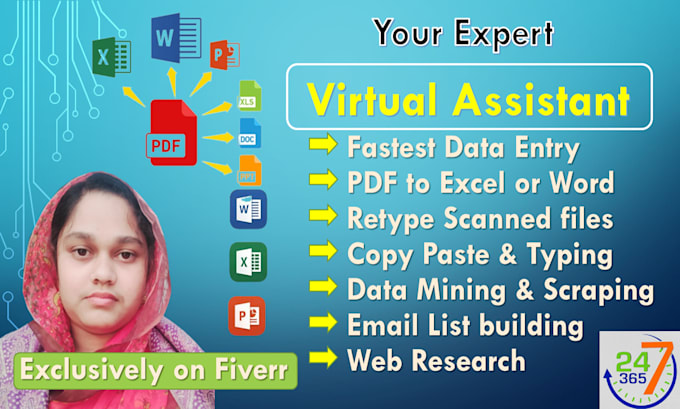 do data entry, copy paste typing, PDF data convert